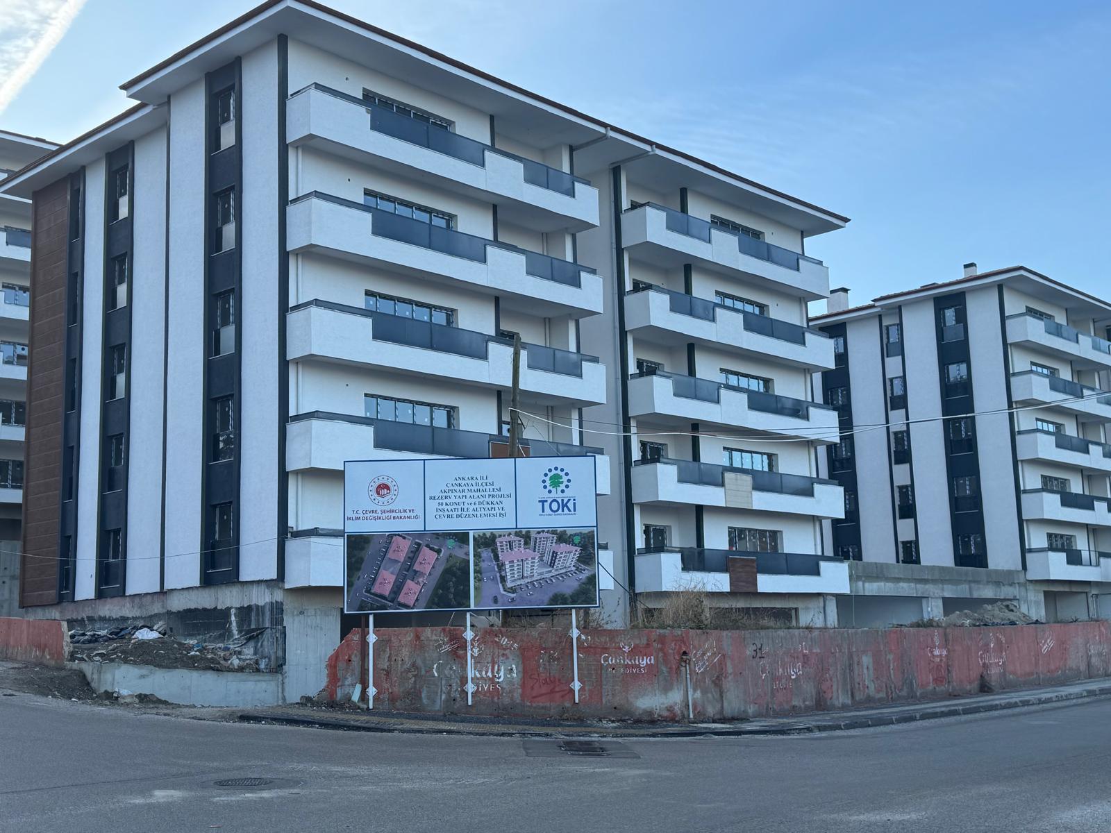 Ankara Çankaya Akpınar 50 Adet Konut ve 6 Adet Dükkan İnşaatları ile Altyapı ve Çevre Düzenlemesi İşi